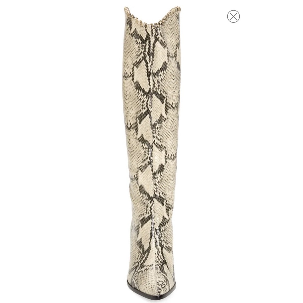 Knee High Leather Boot in Snake SCHUTZ 8.5